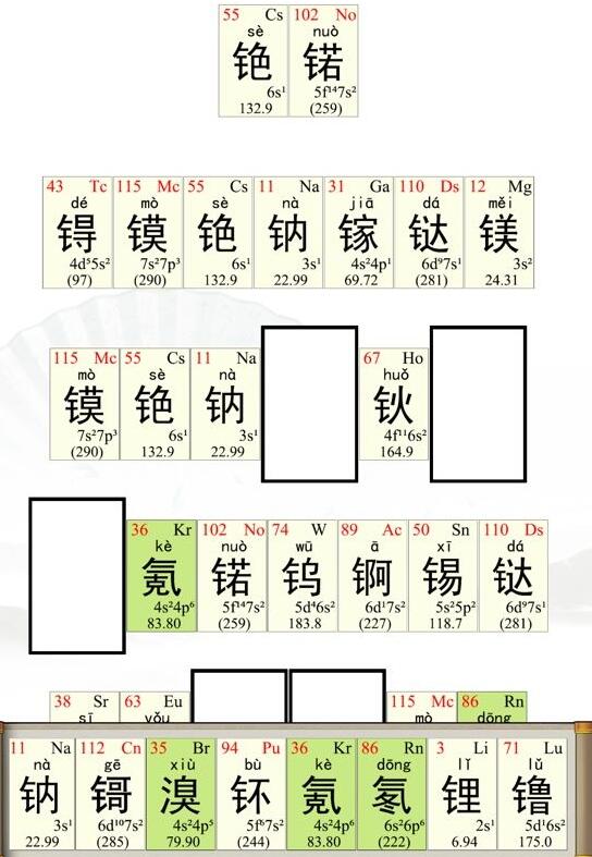 汉字找茬王化学元素唱恋爱循环通关方法 汉字找茬王化学元素唱恋爱循环通关方法
