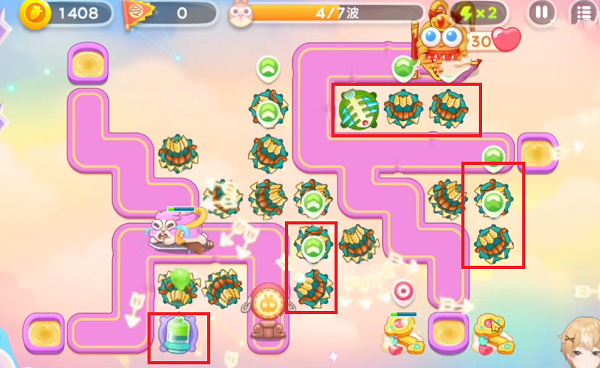 保卫萝卜4周赛6月10日攻略：6月10日周赛无伤图文通关教程[多图]图片4