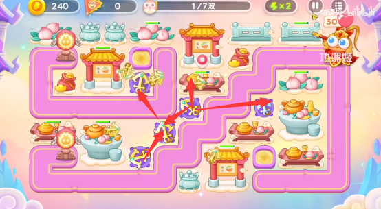 保卫萝卜4周赛6月20日攻略：6月20日周赛无伤图文通关教程[多图]图片2