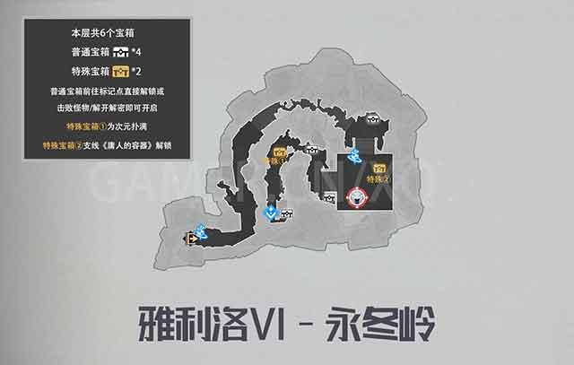 崩坏星穹铁道雅利洛VI宝箱位置大全：永冬岭宝箱位置