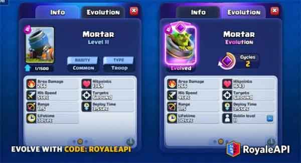 皇室战争卡牌进化攻略大全：进化迫击炮