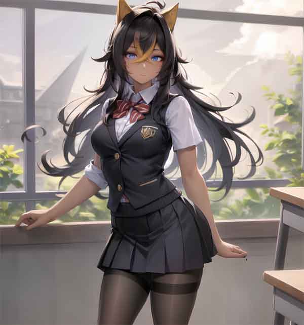 原神迪希雅JK制服同人图，迪希雅学生风