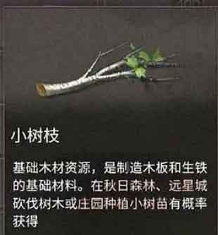 明日之后小树枝怎么采集